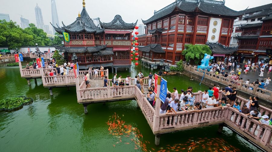 上海豫園+城隍廟旅遊區半日遊：傳統文化體驗 選購中式茶飲