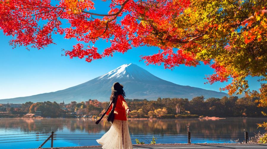 一人成團·富士山六大景點賞楓一日遊·河口湖·山中湖·日川時計店·白鳥之湖·忍野八海·富士山羅森便利店·新倉山淺間公園，可選飯店接送套餐·東京出發