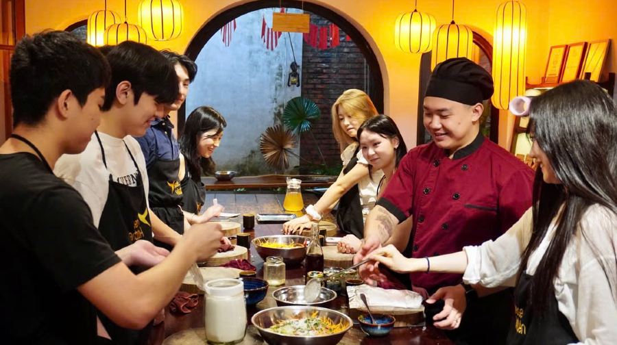 親手製作越南粉和咖啡課程：在秘密花園別墅像當地人一樣烹飪和沖泡