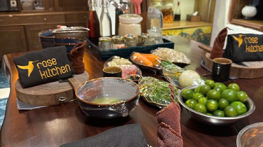 傳統風味：河內隱密花園烹飪體驗：越南煎餅、越南粉和雞塊