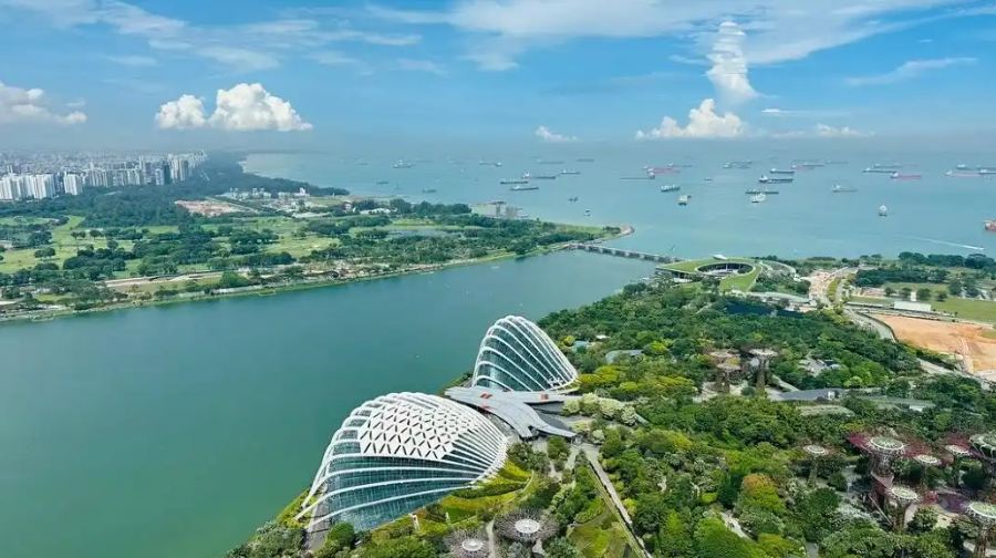 新加坡+濱海藝術中心+新加坡摩天觀景輪+魚尾獅公園+新加坡濱海灣花園一日遊