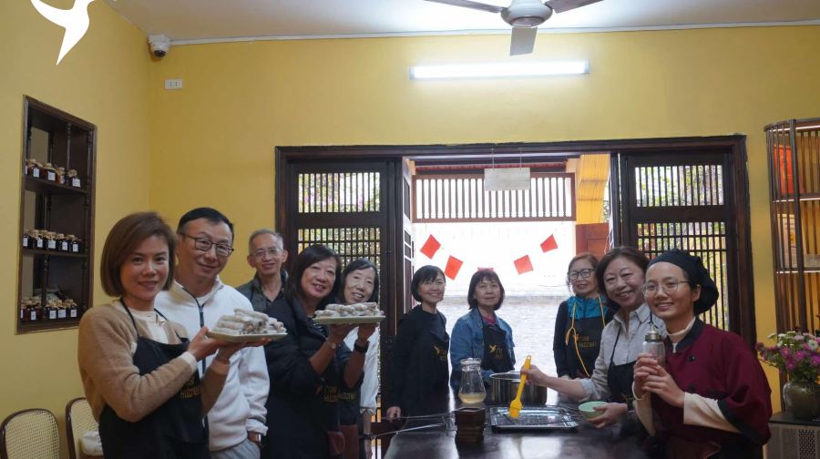 傳統風味：河內隱密花園烹飪體驗：越南煎餅、越南粉和雞塊